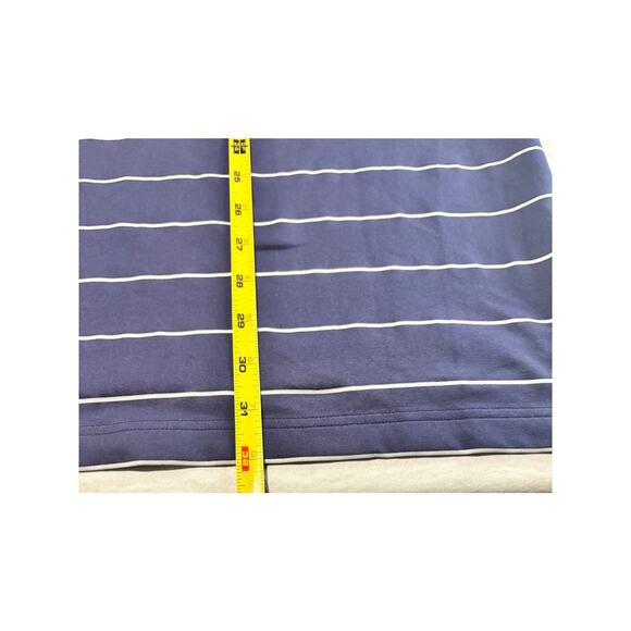 Dunning Golf Polo Shirt Blue Striped Men's Size L Short Sleeve Heavy Weight - Picture 3 of 8